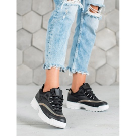 SHELOVET Baskets noires à la mode 2