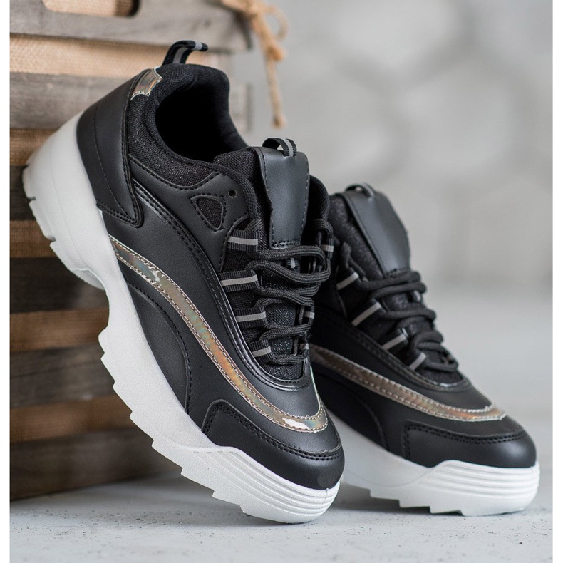 SHELOVET Baskets noires à la mode 1