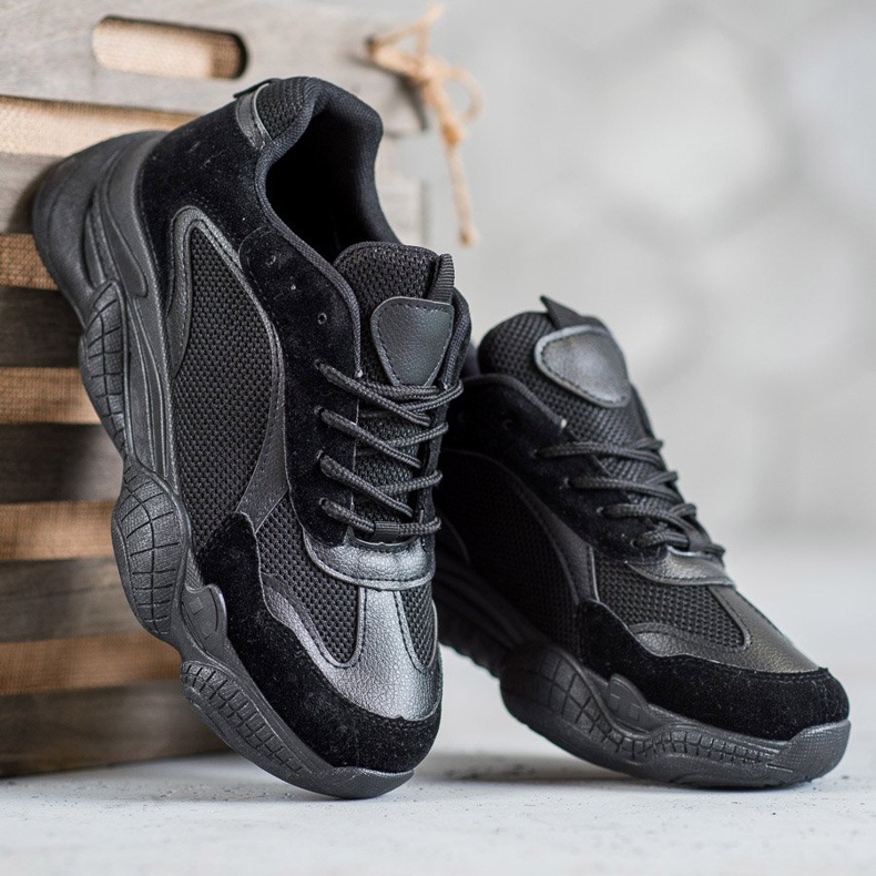 SHELOVET Baskets noires pour femmes 1