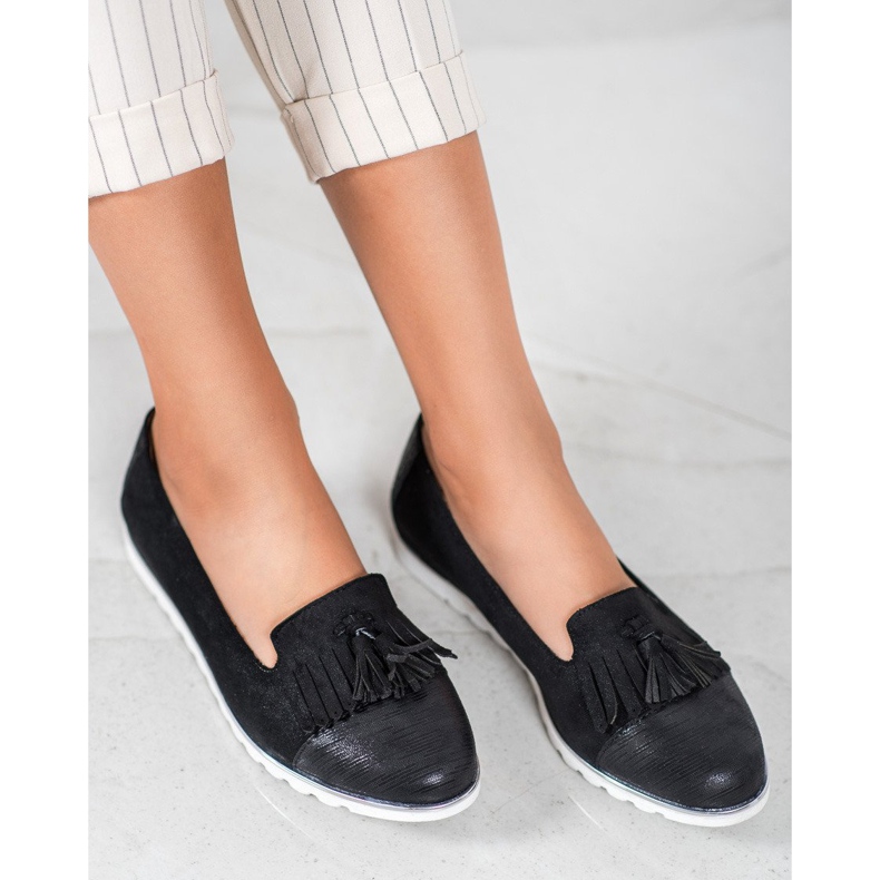 SHELOVET Seigneurs avec des franges le noir 1