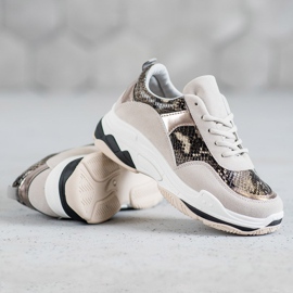Kylie Baskets à imprimé serpent multicolore 1