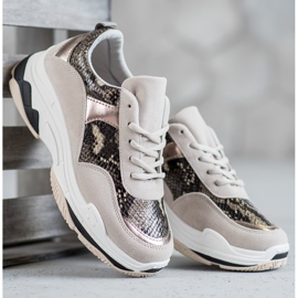 Kylie Baskets à imprimé serpent multicolore 5