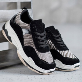 Kylie Baskets à imprimé zèbre le noir multicolore 1