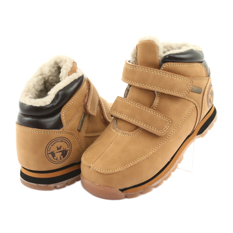 American Club Boots velcro American ES camel brun multicolore 3