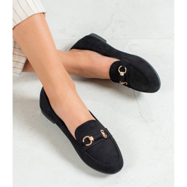 Nio Nio Mocassins en daim le noir 2