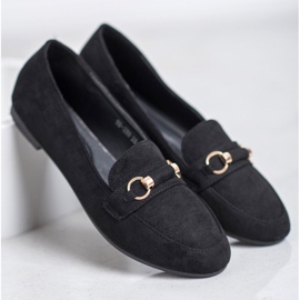 Nio Nio Mocassins en daim le noir 3