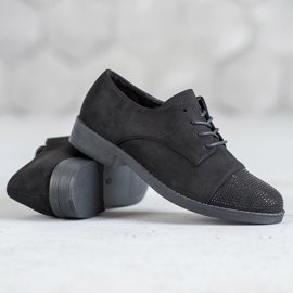Best Shoes Chaussures avec des cristaux noir 1