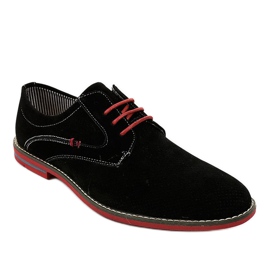 Chaussures basses élégantes noires 6-688 1