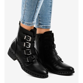 Bottes noires pour femmes avec boucles S120 le noir 2