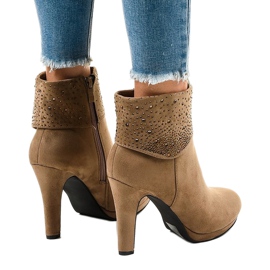 Bottines en daim kaki sur le montant SQ15 multicolore vert 3