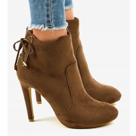 Bottines en daim marron LBS2551 brun 3