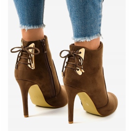 Bottines en daim marron LBS2551 brun 4