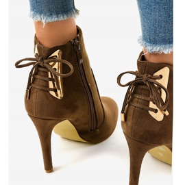 Bottines en daim marron LBS2551 brun 5