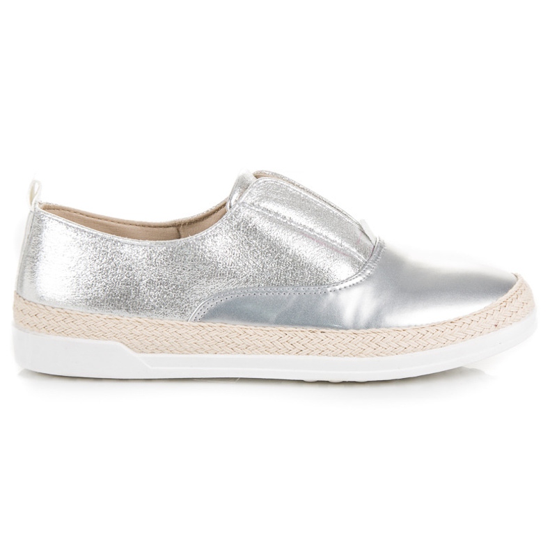 Espadrilles en argent gris 1
