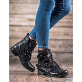 GISICODE Chaussures de roche avec des perles le noir 4