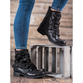 GISICODE Chaussures de roche avec des perles le noir 5