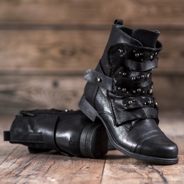 GISICODE Chaussures de roche avec des perles le noir 2
