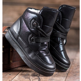 RTX WALK Bottes de neige avec cristaux noir 1