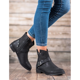 Groto Gogo Bottines Ajourées Avec Boucle le noir 5