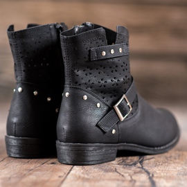 Groto Gogo Bottines Ajourées Avec Boucle le noir 3