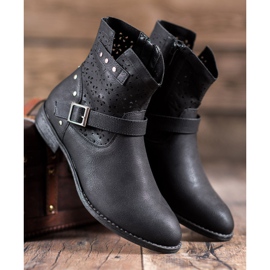 Groto Gogo Bottines Ajourées Avec Boucle le noir 4