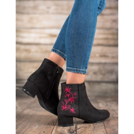 Small Swan Bottes avec application noir 1