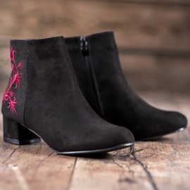 Small Swan Bottes avec application le noir 3