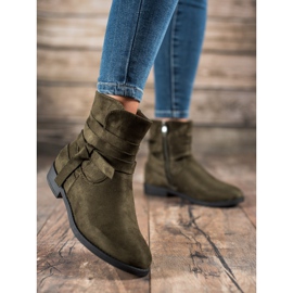 Seastar Bottes à talons plats vert 2