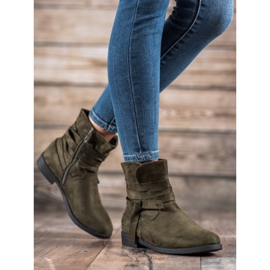 Seastar Bottes à talons plats vert 3