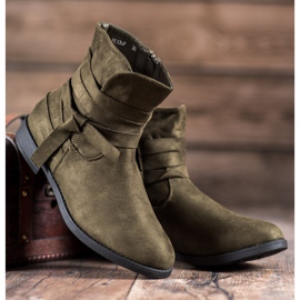 Seastar Bottes à talons plats vert 1