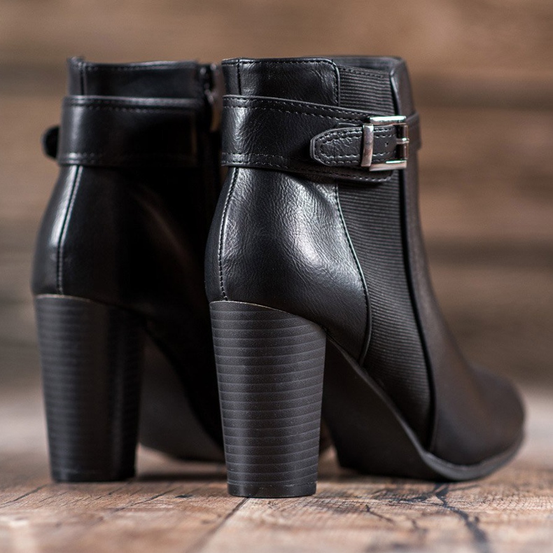 Abloom Bottes sur un poteau avec une boucle noir 1