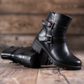 Abloom Ouvriers du cuir écologique le noir 1