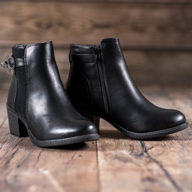 Abloom Bottes avec boucle décorative le noir 1