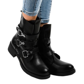 Bottes noires pour femmes avec boucles HQ1588 1