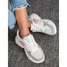 SHELOVET Baskets de sport blanche rose multicolore 1