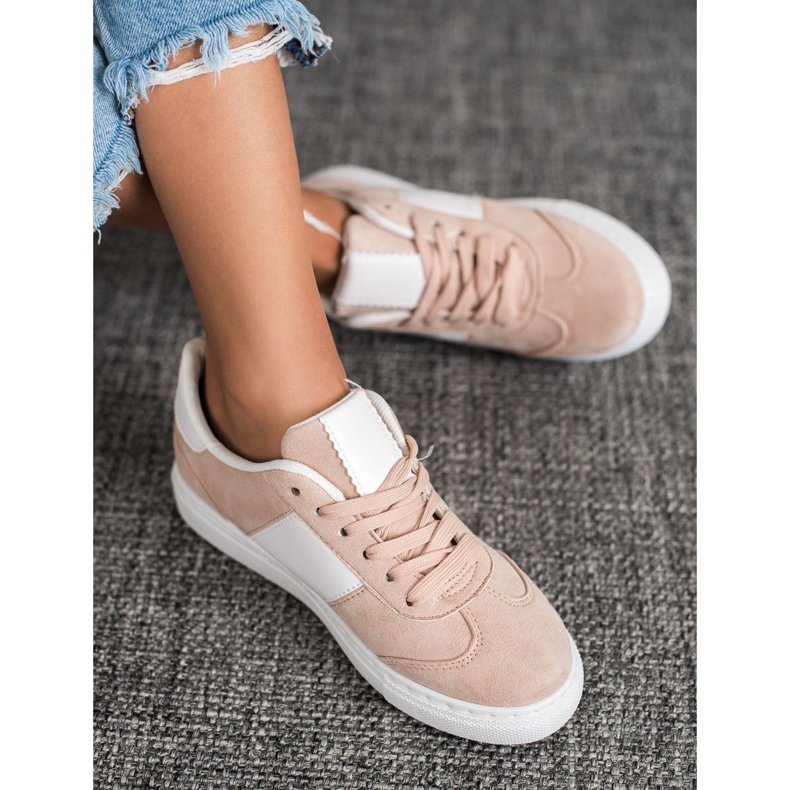 Emaks Baskets Avec Strass blanc rose 1