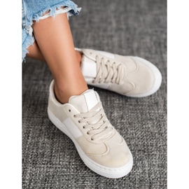 Emaks Baskets Avec Strass blanc brun 2