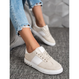 Emaks Baskets Avec Strass blanc brun 1