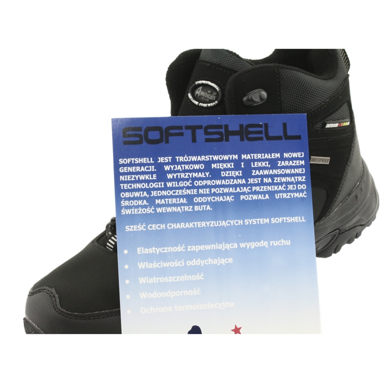 American Club Bottes d'hiver de trekking américaines à membrane noir 5