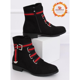 Bottes noires plates pour femmes 1706 Noir 1
