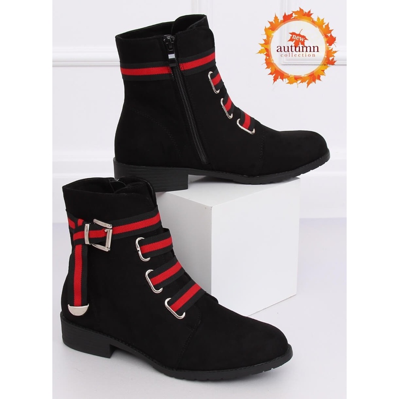 Bottes noires plates pour femmes 1706 Noir le noir 1