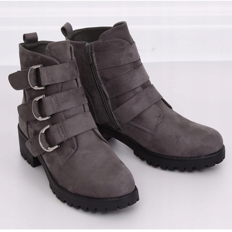 Gris Bottes grises pour femmes Z144 Gris 2