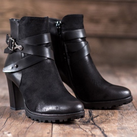 Super Mode Bottes classiques sur un poteau le noir 5