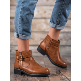 Abloom Bottes marron avec cuir écologique brun 1