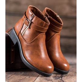 Abloom Bottes marron avec cuir écologique brun 2