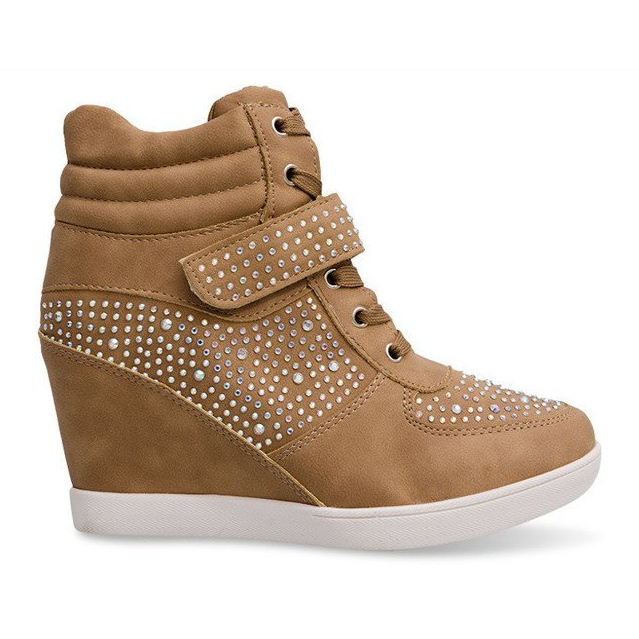 Baskets Baskets Sur Bottes Compensées 3188 Kaki multicolore vert 1