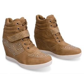 Baskets Baskets Sur Bottes Compensées 3188 Kaki multicolore vert 3