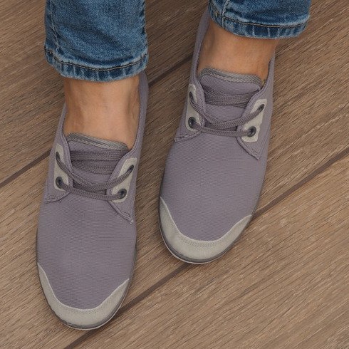 Baskets à lacets grises Lycra 1603 1