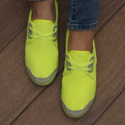 Baskets Lacets Lycra 1603 Jaunes 1