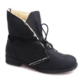 Bottines à Lacets Avec Fourrure 8848 Noir 2